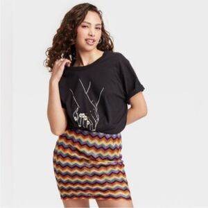 Pride Adult Knitted Bodycon Skirt Chevron print XL